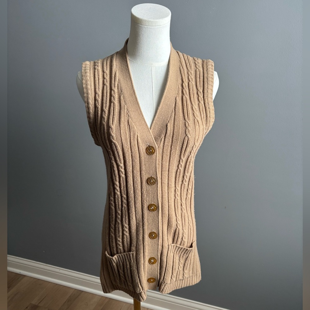 Vintage Sweater Vest With Pockets